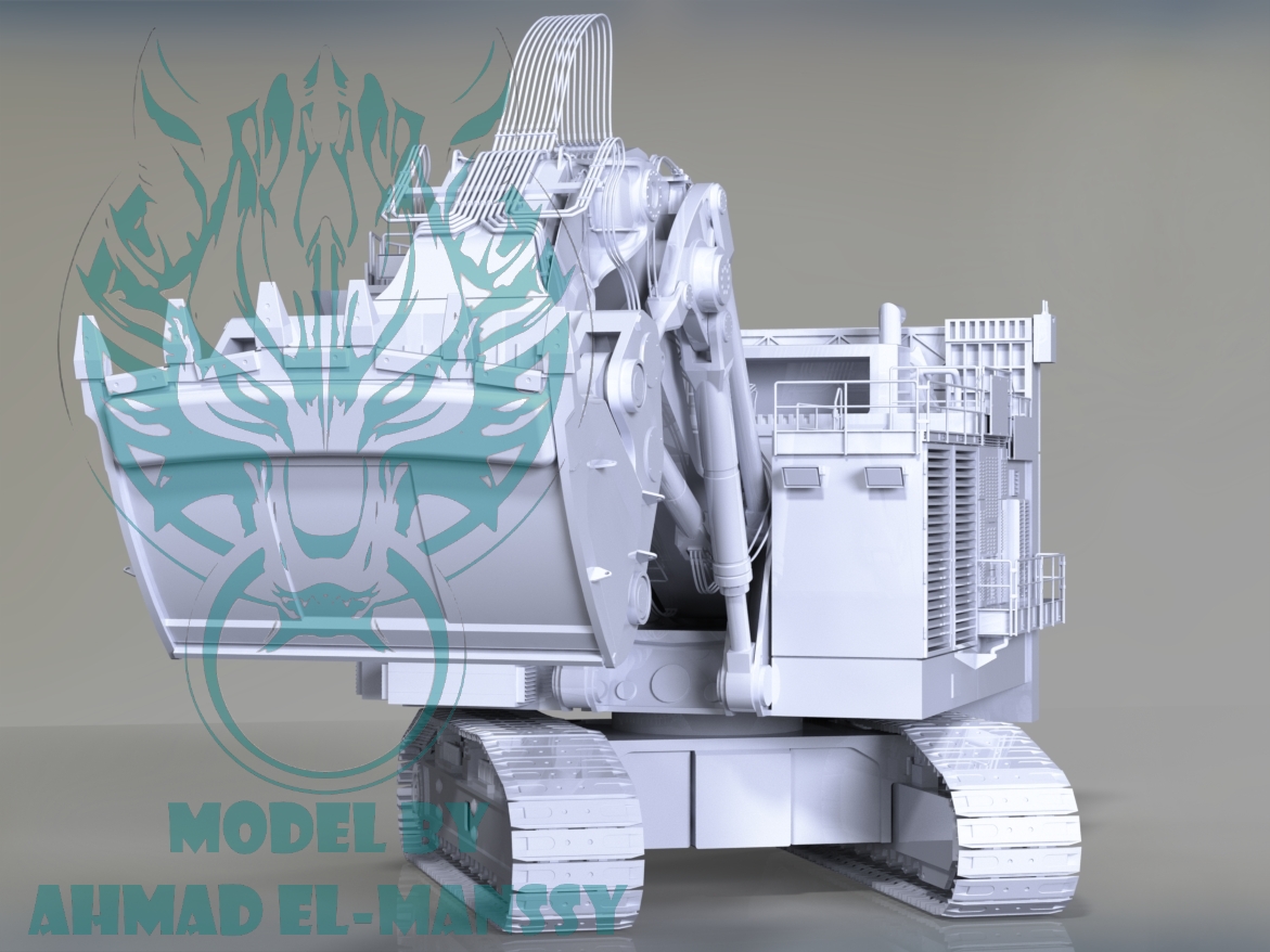 Caterpillar CAT 6021B大型挖掘机造型3D建模图纸 Solidworks设计